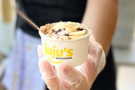 animation frozen yogurt - Yaourt glacé et fruits en entreprise