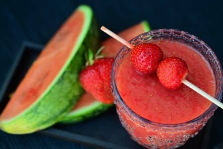 smoothie fraise et pastèque