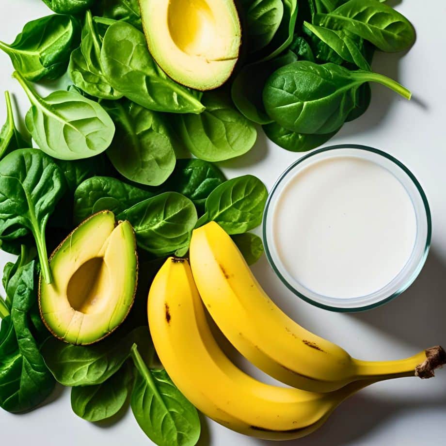 Recette smoothie Banane Epinard avocat lait de soja