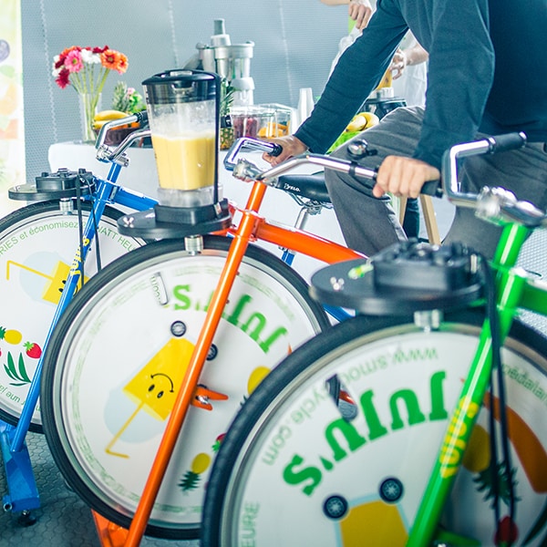 vélo à jus et smoothies