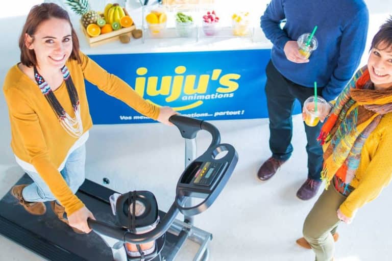 Animations sportives Cyclo Rameur Smoothies et Jus de fruits en entreprise pour redynamiser vos collaborateurs