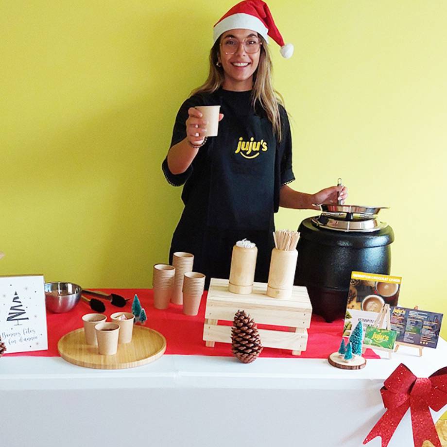 Animation chocolat chaud noel entreprise