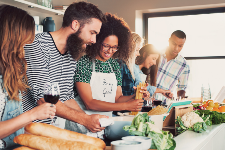 Cuisine en équipe en entreprise