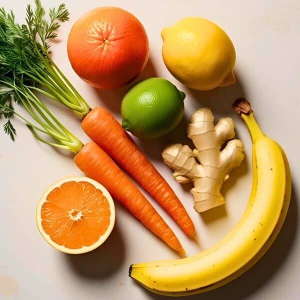 Recette Smoothie Orange carotte gingembre citron banane