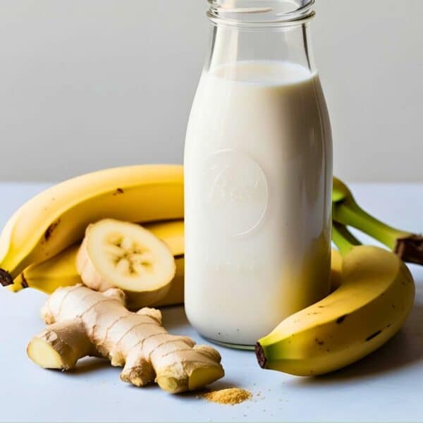 Recette smoothie Noel - Banane, lait d'amande, gingembre